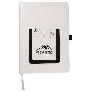 Custom Medical Theme Journal Notebook With Cell Phone Pocket 5.8" X 8.3"