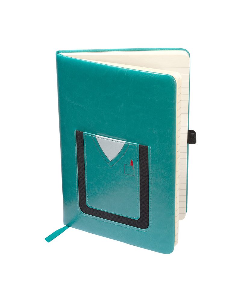Custom Medical Theme Journal Notebook With Cell Phone Pocket 5.8" X 8.3" - 7