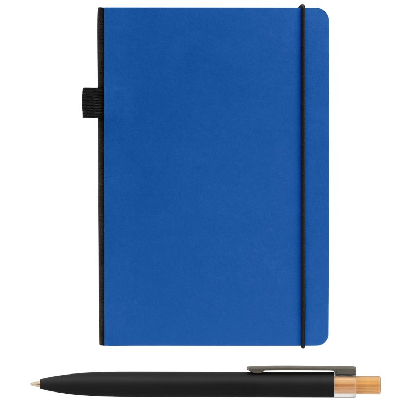 Custom Recycled Kraft Paper Cover Journal & Pen Set - A5 5.9" x 8.3" - Full-Color Inkjet - 5