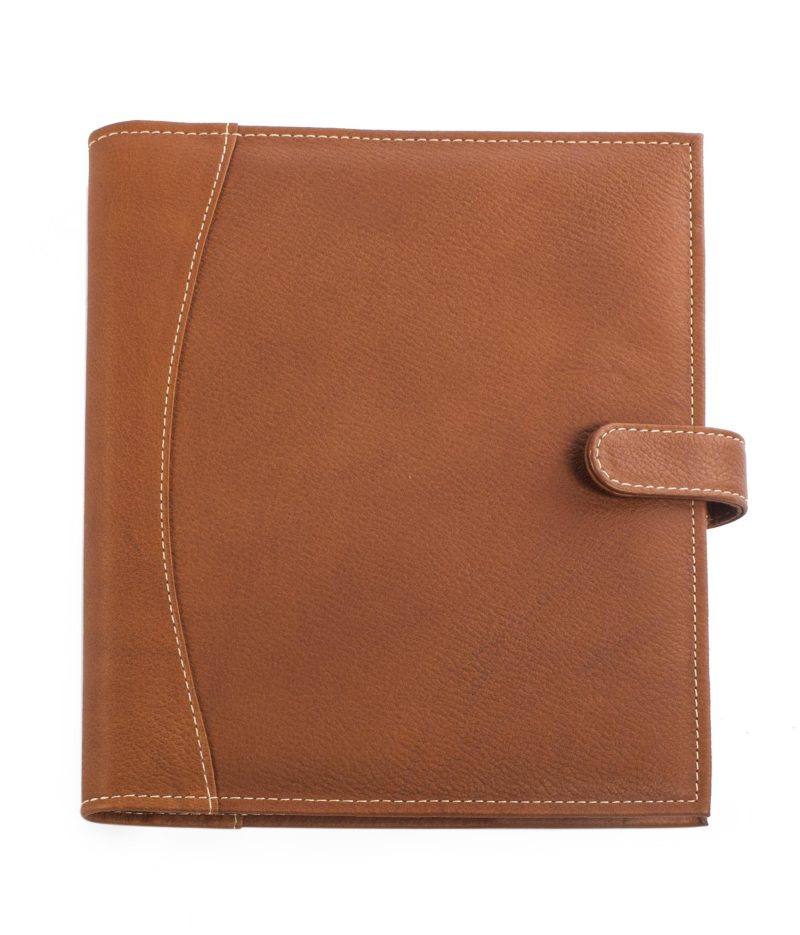 Bugatti-Vaquetta-Leather-Journal-Cognac-JRN607-COGNAC Custom Bugatti Vaquetta Leather Journal - Cognac