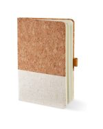 Custom Cork And Heathered Fabric Hardcover Journal 5.5" X 8.25" - 2