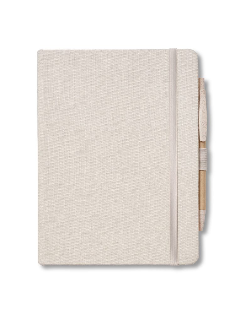 Custom Hemp Journal Notebook & Pen 6" X 8.0125" - 5