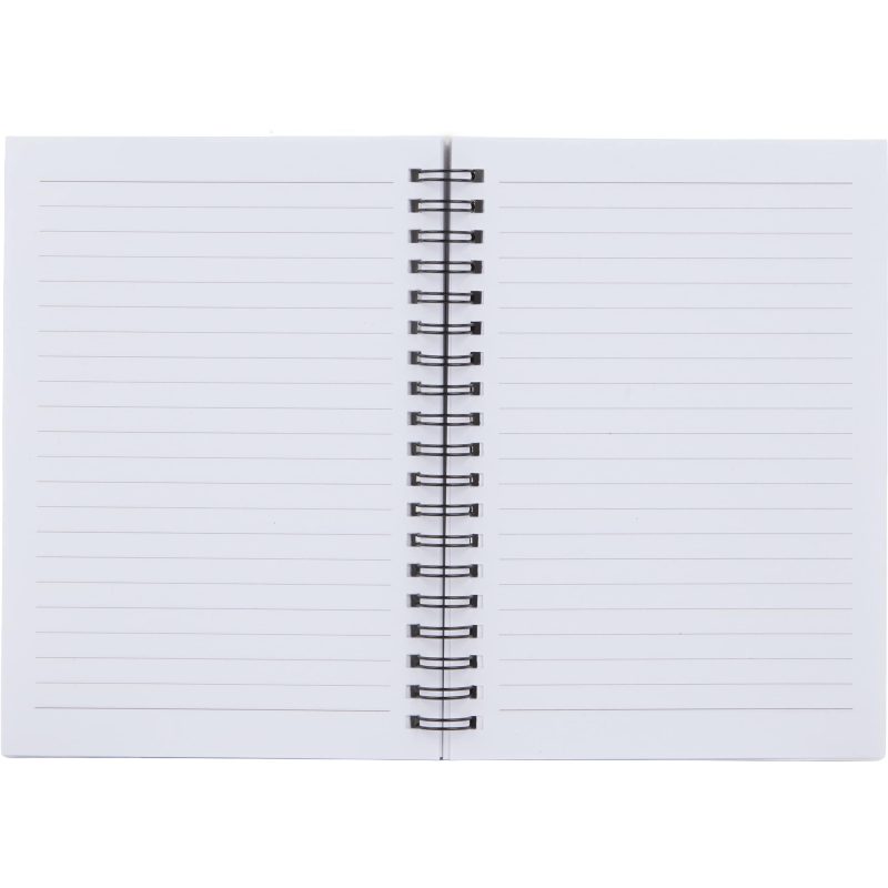Custom 5" x 7" FSC ® Recycled Pebble Grain Spiral Journal - 9