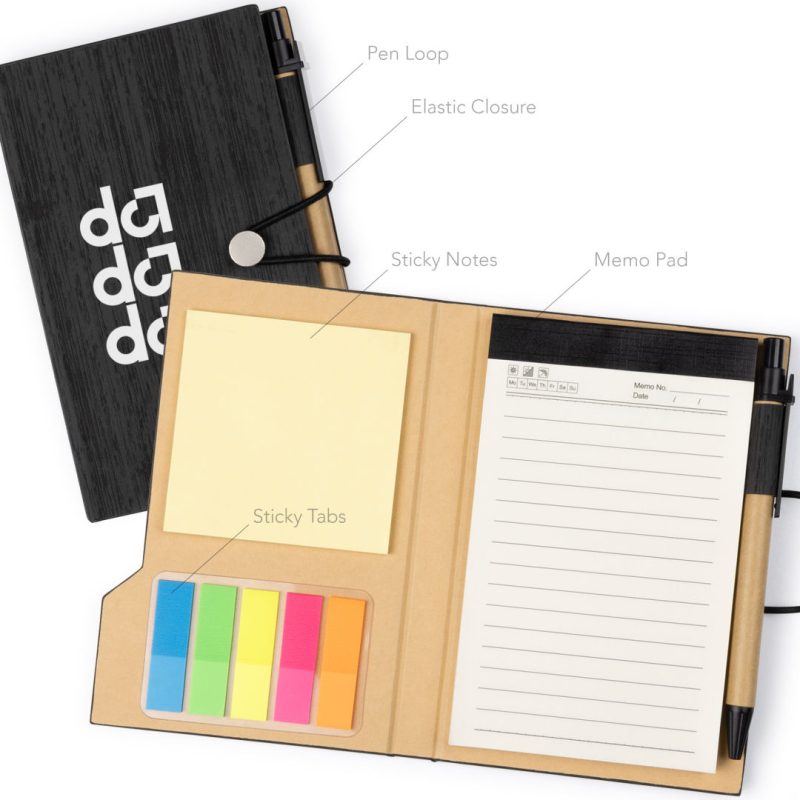 Custom Ashfall Journal w/Sticky Notes & Pen - 2