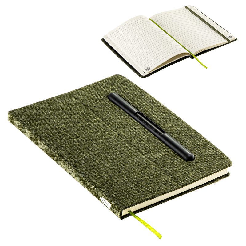 Custom Boardroom Hardcover Journal with Built-In Phone Stand and Pen - 1