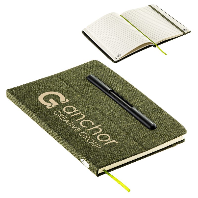 Custom Boardroom Hardcover Journal with Built-In Phone Stand and Pen - 2