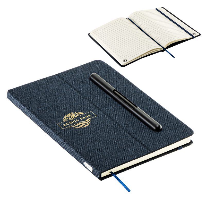Custom Boardroom Hardcover Journal with Built-In Phone Stand and Pen - 5
