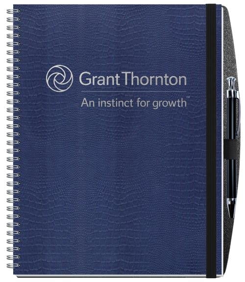 Custom Embossed Alligator Textured Journal w/50 Sheets & Pen (8 ½"x 11")