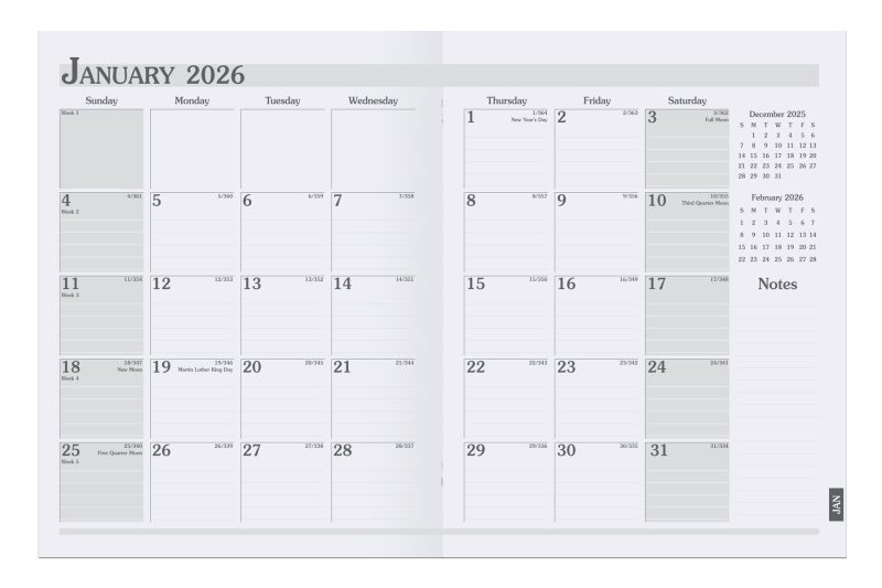 Custom Full Color Monthly Planner (6 ½"x 10") - 2