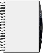 Custom Gloss Time Manager Calendar Planner w/Pen Safe Back (7"x 10") - 1