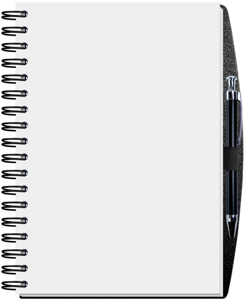 Custom Gloss Time Manager Calendar Planner w/Pen Safe Back (7"x 10") - 1