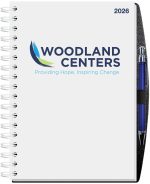 Custom Gloss Time Manager Calendar Planner w/Pen Safe Back (7"x 10")