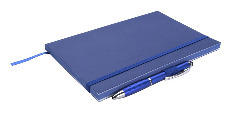 Custom Good Value™ Color Edge Journal with Metallic Stylus Pen - 1