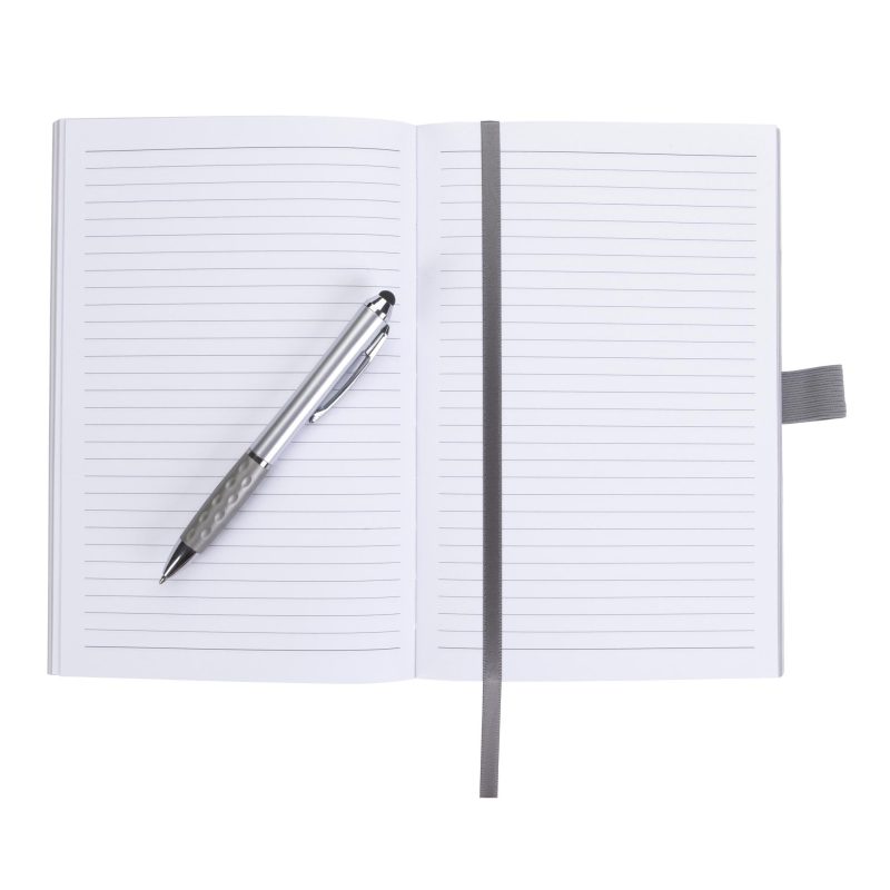 Custom Good Value™ Color Edge Journal with Metallic Stylus Pen - 7