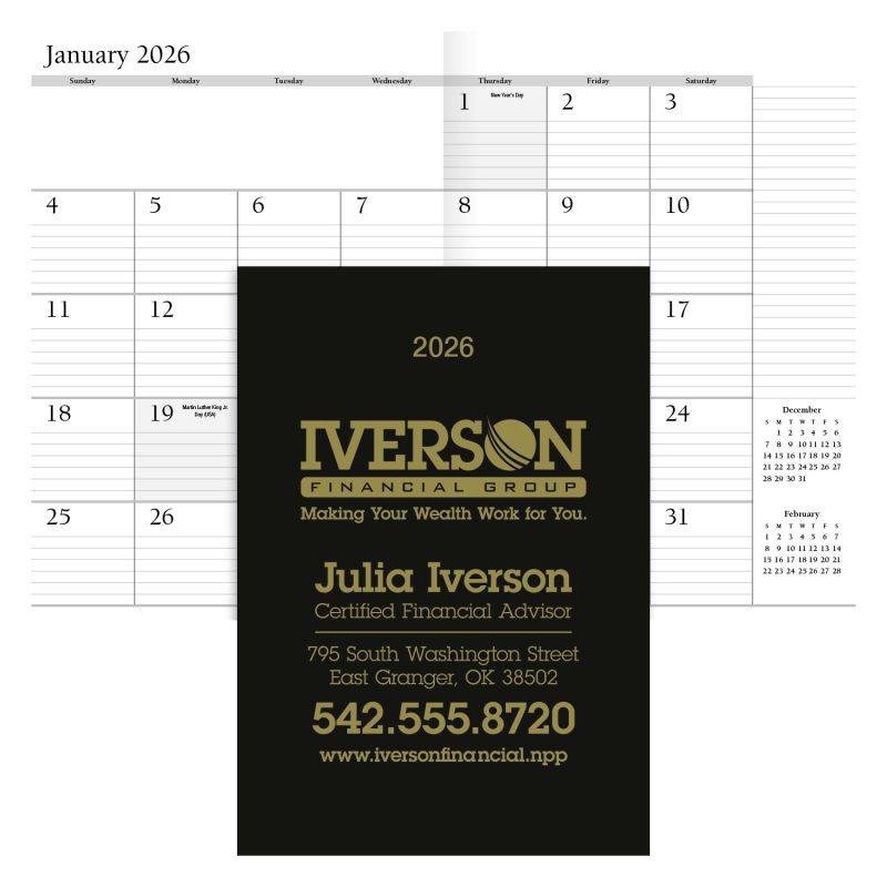 Custom HotLine® Products Leatherette Planner - 1