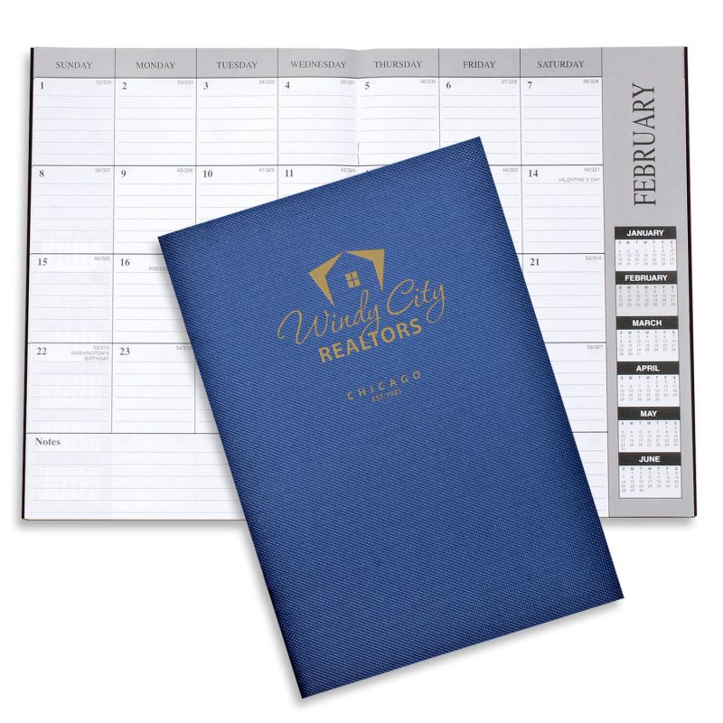 Custom Monthly Desk Planner - Leatherette