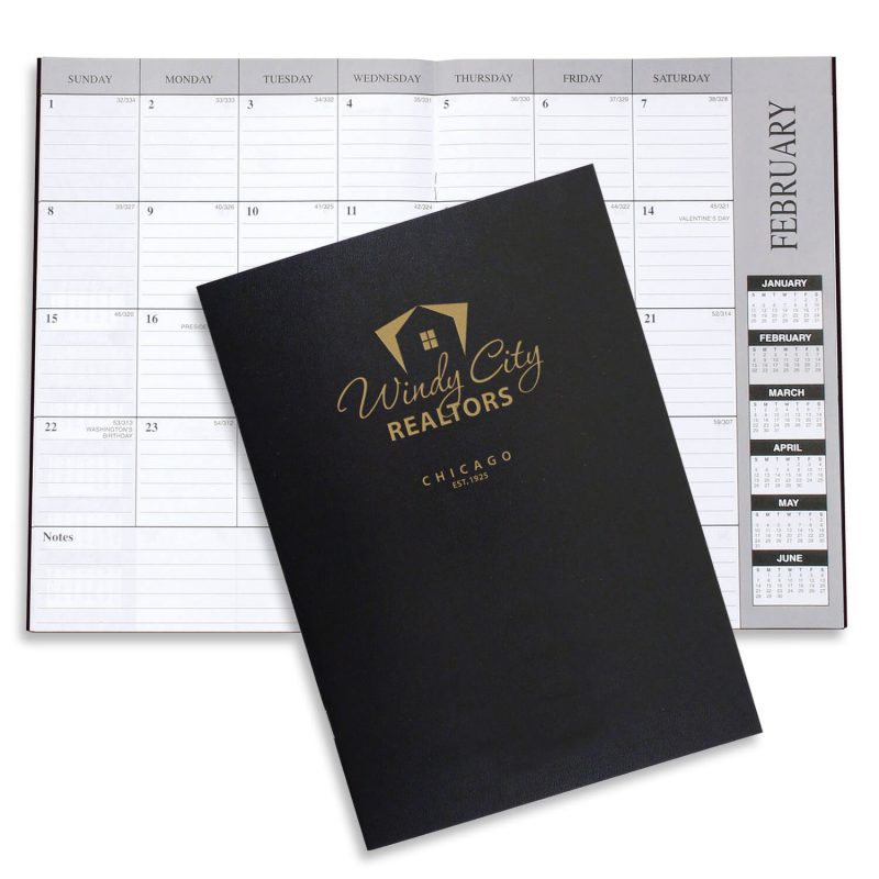 Custom Monthly Desk Planner - Leatherette - 9