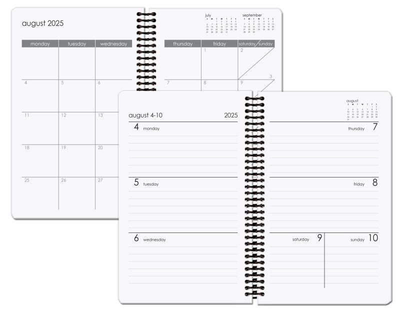 Custom Poly Cover Academic Weekly Planner w/Pen Safe Back (5 ¼"x 8 ¼") - 8