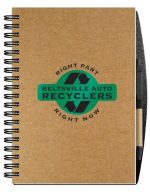 Custom Recycled Journals w/Pen Safe Back Cover (7"x 10")