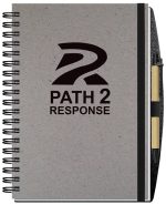 Custom Recycled Journals w/Pen Safe Back Cover (7"x 10") - 2