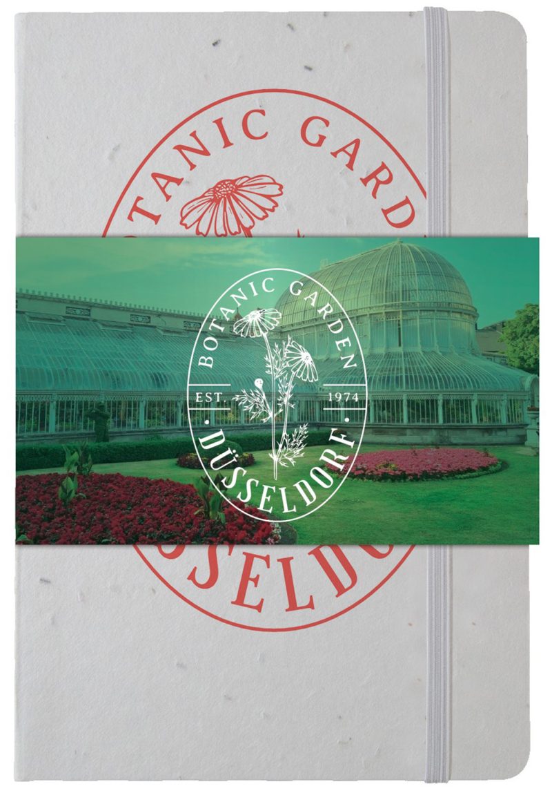 Custom Recycled Seed Paper Journal w/Full-Color GraphicWrap (5.5"x8.5")