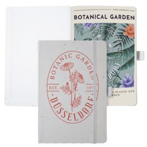 Custom Recycled Seed Paper Journal w/Full-Color Tip-In (5.5"x8.5")