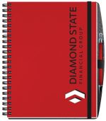 Custom Shadowbox Paperboard Journal w/100 Sheets & Pen (8 ½"x 11") - 2