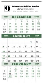 Custom Triumph® Calendars 3-Month Planner (12 Sheet) - 1