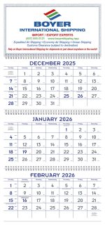 Custom Triumph® Calendars Blue & Grey Commercial Planner