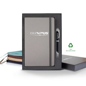 Custom Castelli Carapace Medio Lined Recycled White Page Journal Gift Set