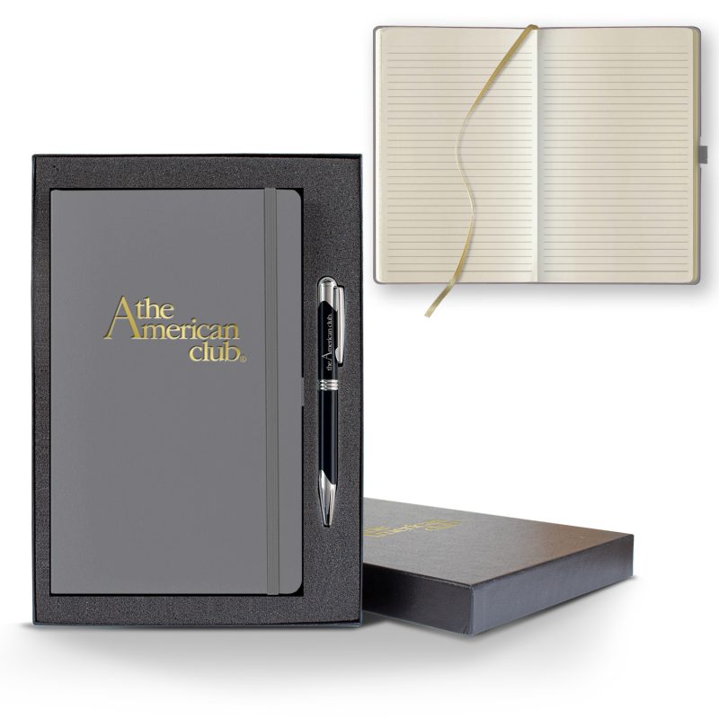 Custom Castelli Matra Medio Lined Ivory Page Journal Gift Set - 2