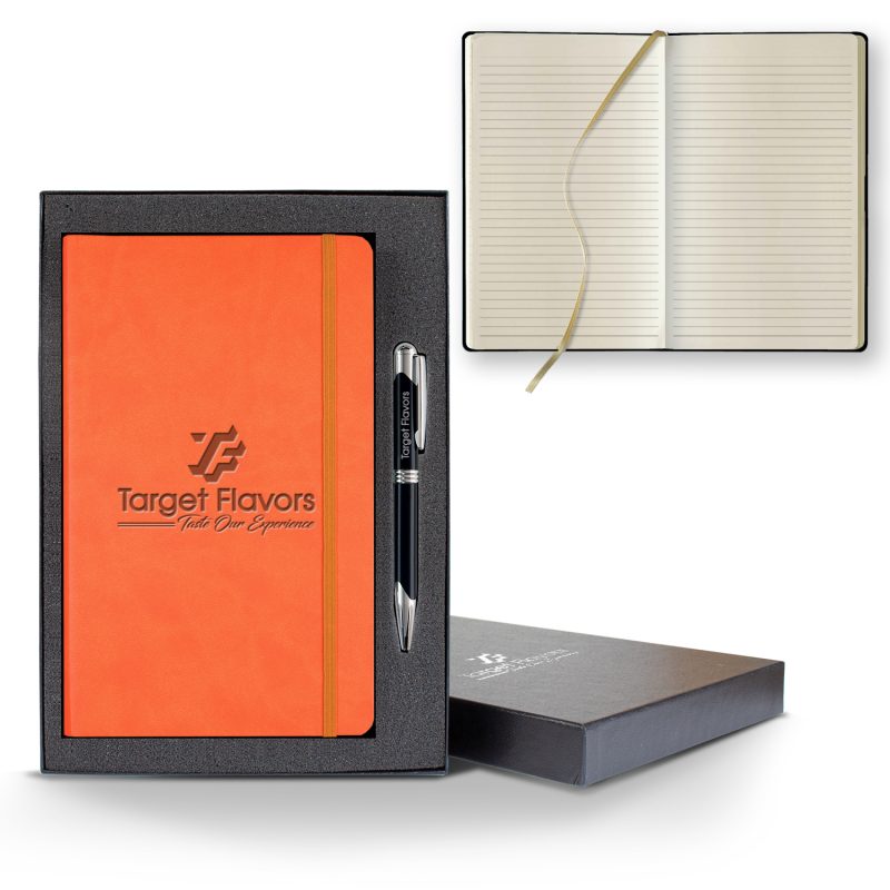 Custom Castelli Tucson Flex Medio Lined Ivory Journal Gift Set - 2