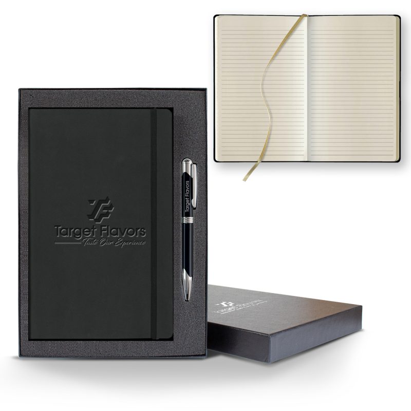 Custom Castelli Tucson Flex Medio Lined Ivory Journal Gift Set - 4