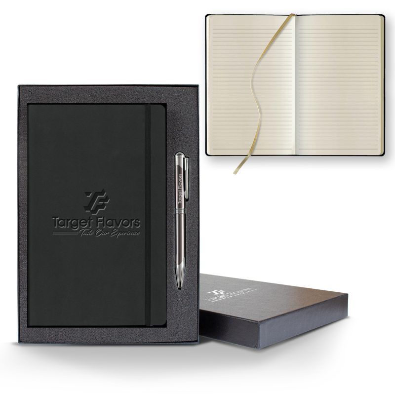Custom Castelli Tucson Flex Medio Lined Ivory Journal Gift Set - 5