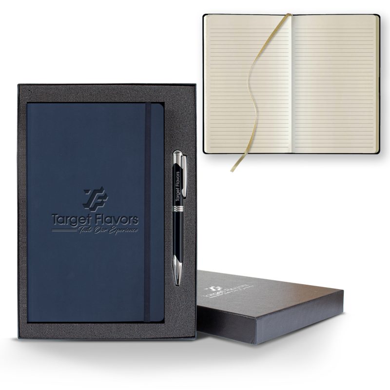 Custom Castelli Tucson Flex Medio Lined Ivory Journal Gift Set - 6