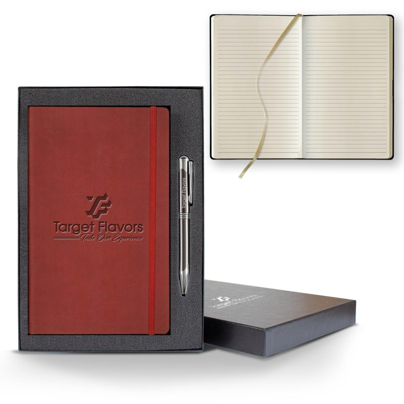 Custom Castelli Tucson Flex Medio Lined Ivory Journal Gift Set - 9