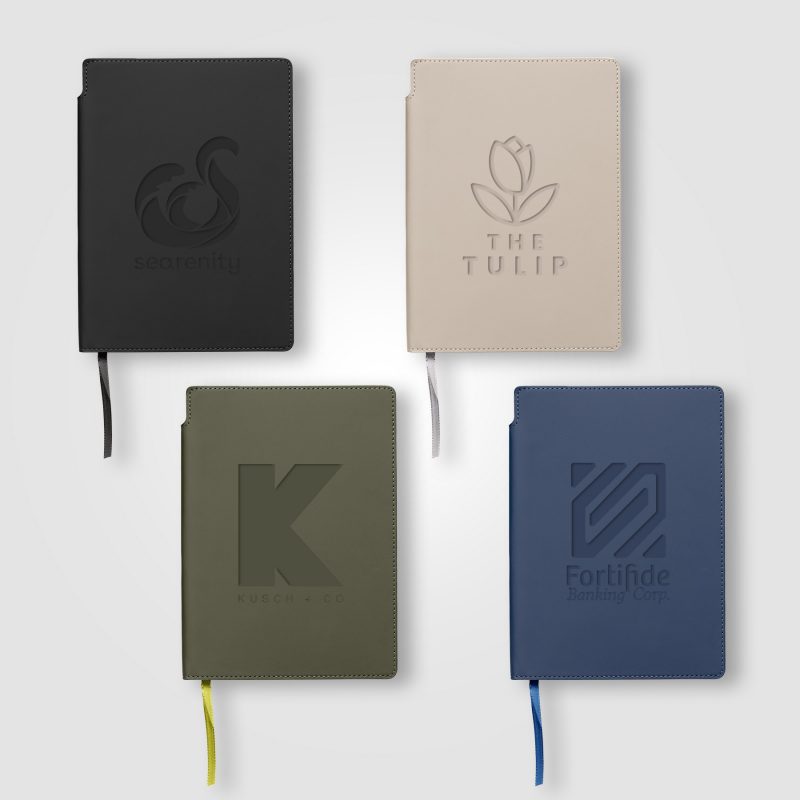 Custom Malmö Recycled Soft Cover Extended Journal - A5 - Debossed