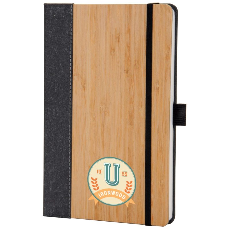 Custom Fc Saratoga Horizon Bamboo & Leather Journal - 2
