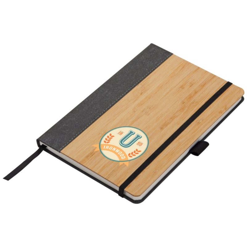 Custom Fc Saratoga Horizon Bamboo & Leather Journal - 3