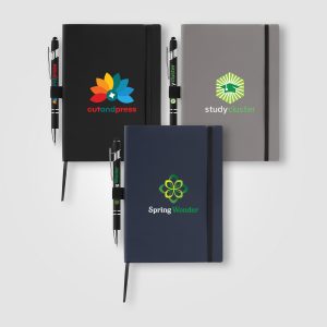 Custom Hemingway Recycled Soft Cover Journal & Pen Set - A5 5.5" x 8.3"