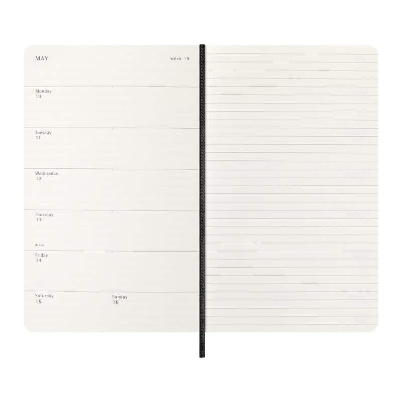 Custom Moleskine Soft Cover Large 12-Month Weekly 2027 Planner - Black - 3
