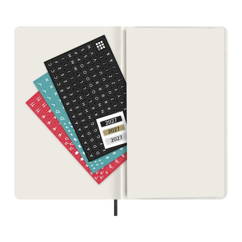 Custom Moleskine Soft Cover Large 12-Month Weekly 2027 Planner - Black - 5
