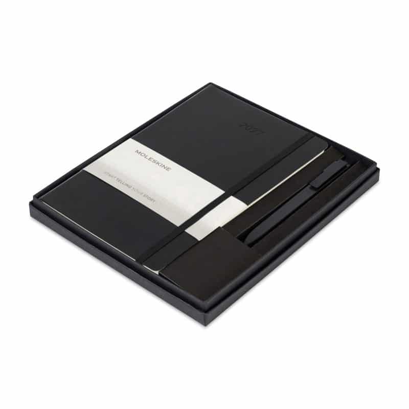 Custom MoleskineSoft Cover Large 12-Month Weekly 2027 Planner and GO Pen Gift Set - Black - 1