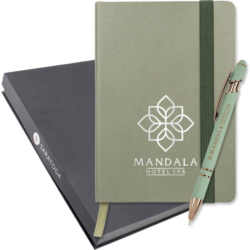 Custom Saratoga Classic Soft Cover Journal Gift Set - 1