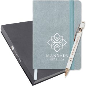 Custom Saratoga Classic Soft Cover Journal Gift Set