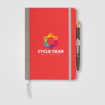 Custom Steinbeck Recycled Hard Cover Journal & Pen Set - A5 5.9" x 8.3" - 3