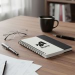 Custom Wormer Spiral Bound Journal w/Sticky Notes - 6