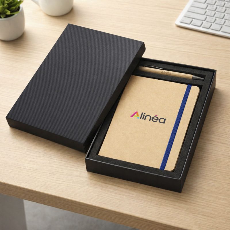 Custom Eccolo? Krafty Journal/Lucky Pen Gift Set - 4