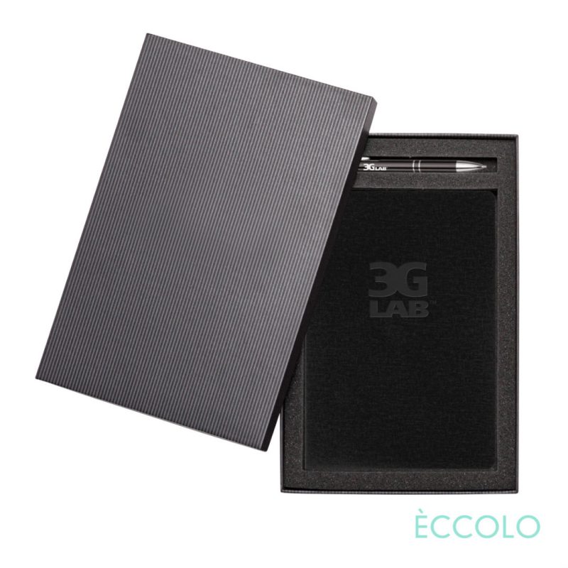 Custom Eccolo? Solo Journal/Clicker Pen Gift Set - (M) - 2