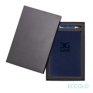 Custom Eccolo? Solo Journal/Clicker Pen Gift Set - (M)